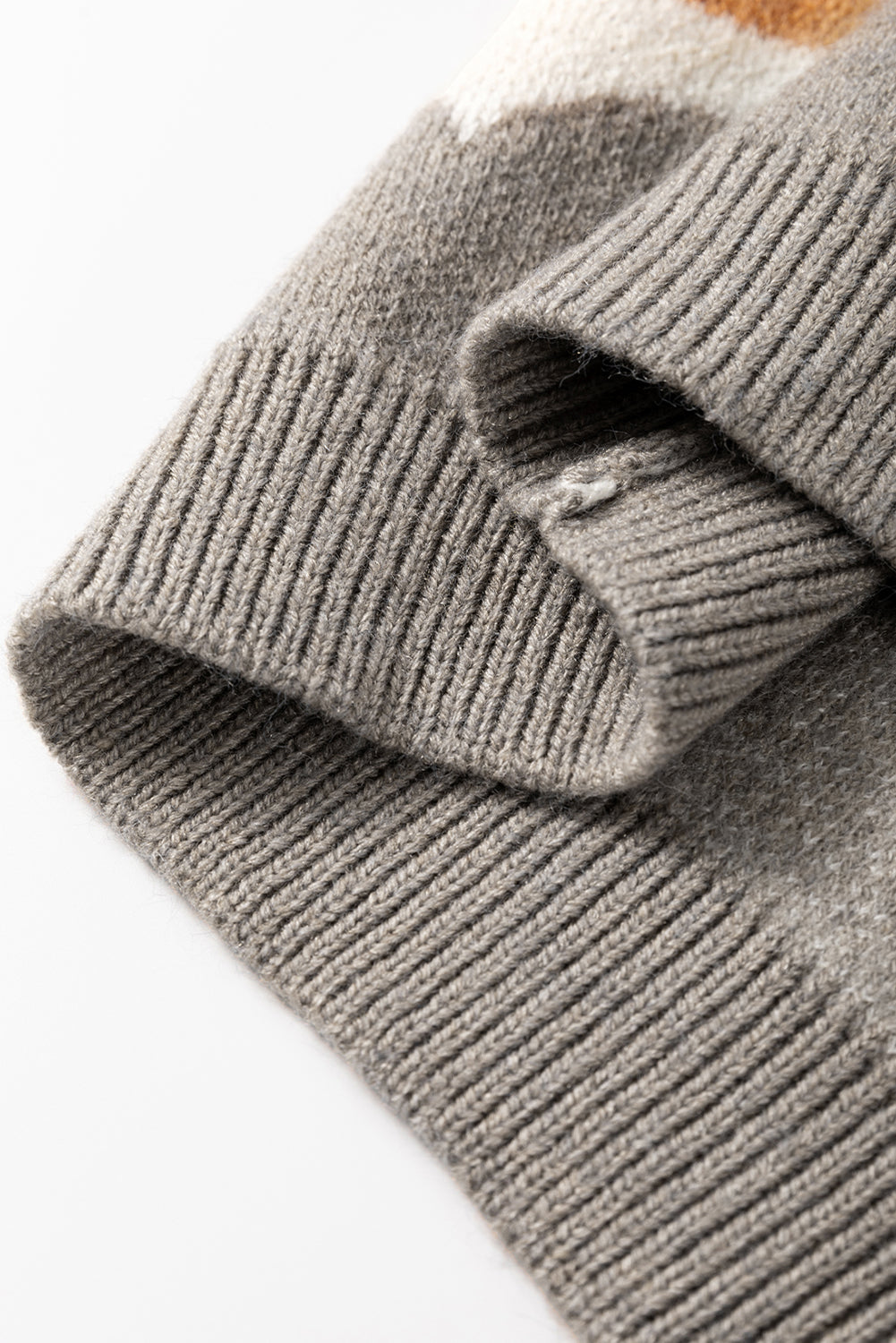Wave Striped Balloon Sleeve Sweater
