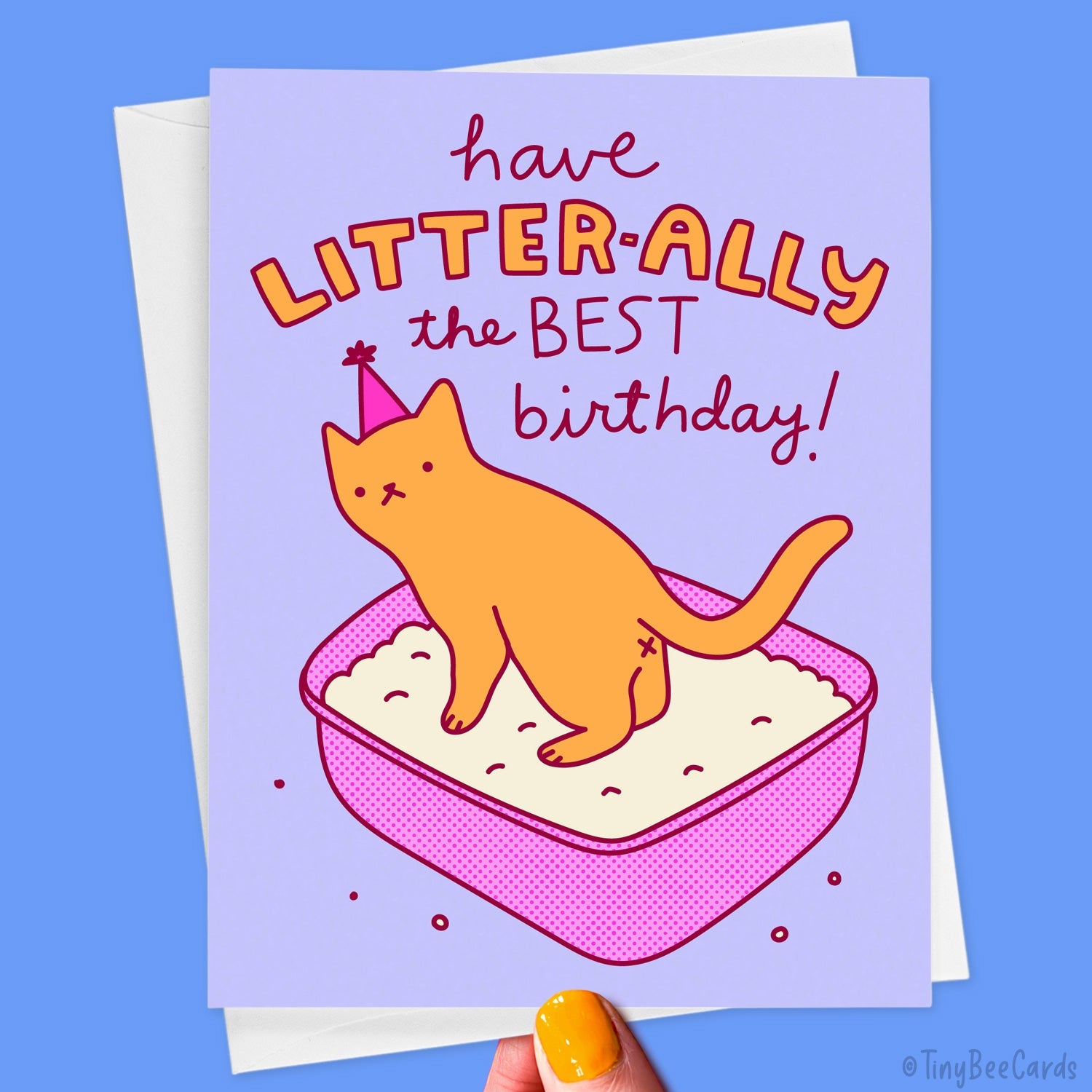 Funny Cat Litter Birthday Card "Have LITTER-ally the Best Birthday!"