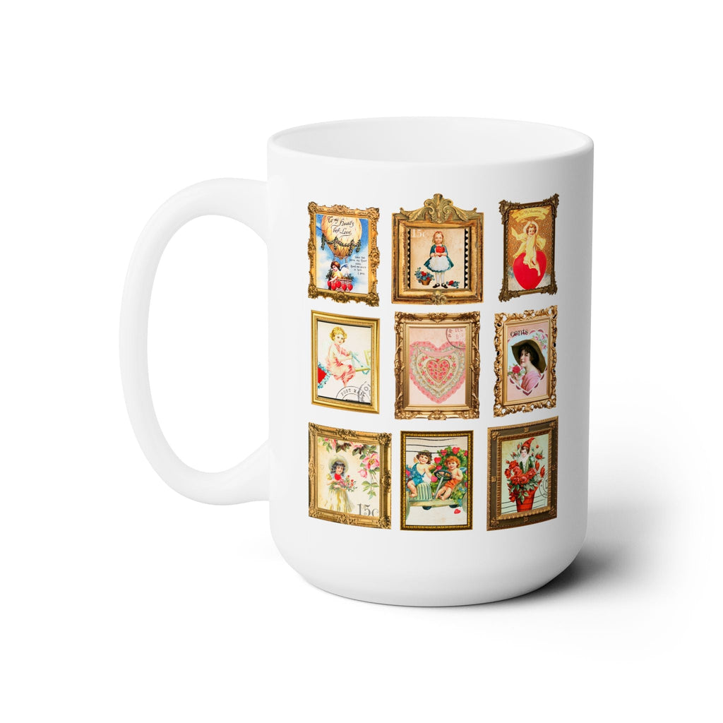 Adorable Vintage Valentine Stamps Coffee Mug
