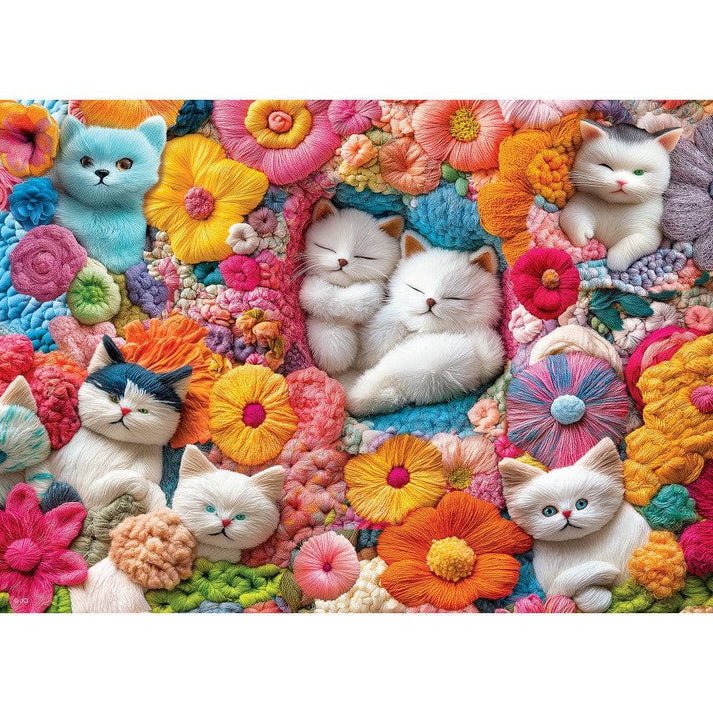 Cozy Cat Bouquet 1000 Piece Jigsaw Puzzle | Masterpieces