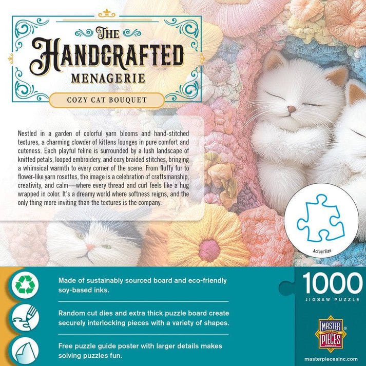 Cozy Cat Bouquet 1000 Piece Jigsaw Puzzle | Masterpieces