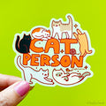Cat Person Vinyl Sticker