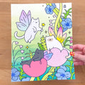 Fairy Cats Whimsical Cute Art Print